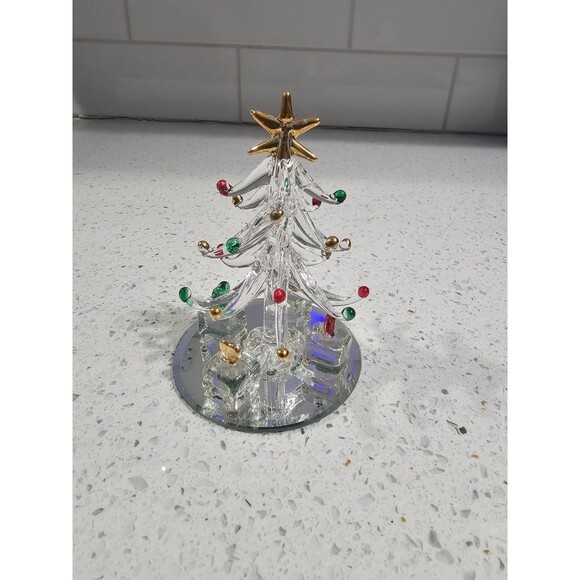 LS Arts Christmas / Blown Venezia Art Glass Christmas Tree & Ornaments 4" - Picture 5 of 5